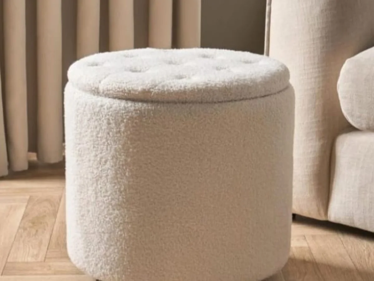 Irene Button Storage Ottoman