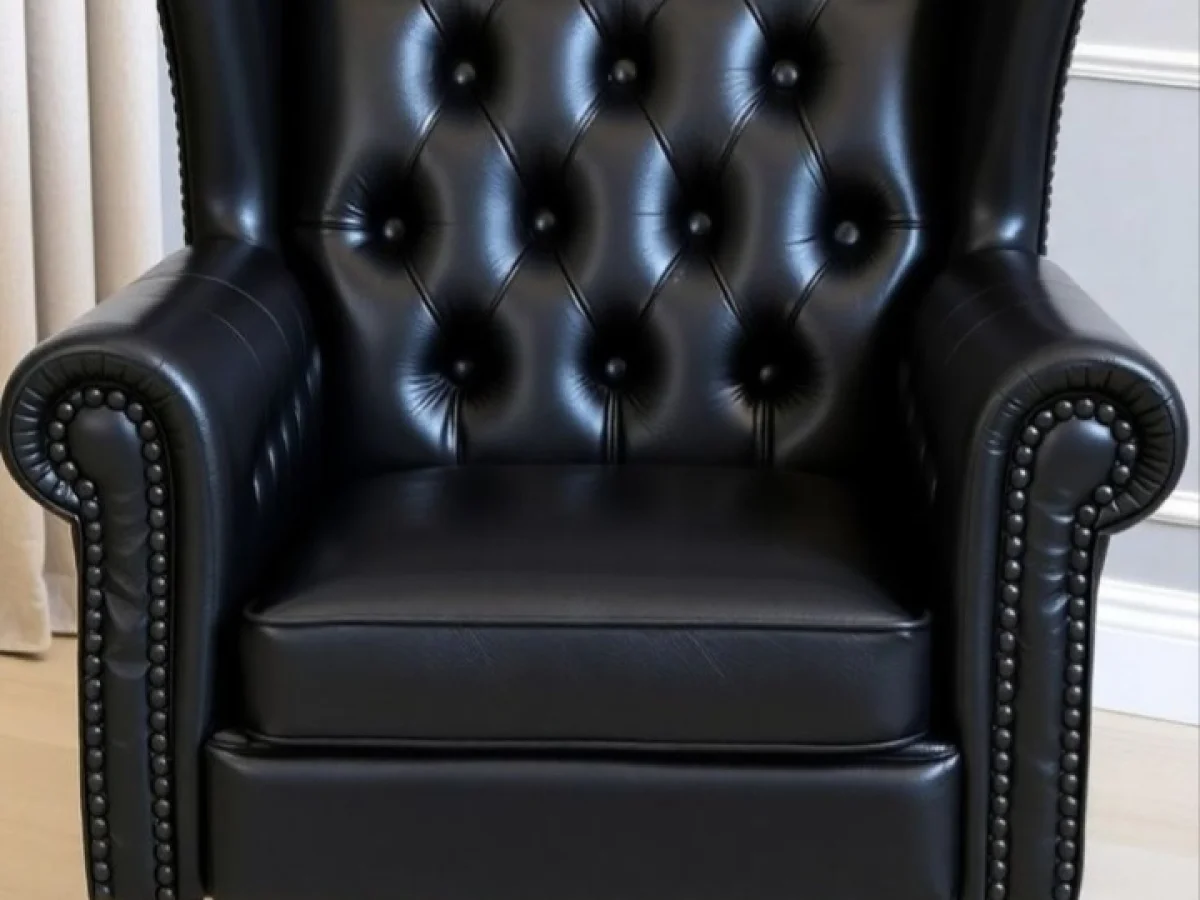 Full Grain Genuine Leather Minister Wingback